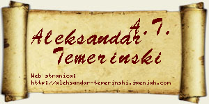 Aleksandar Temerinski vizit kartica